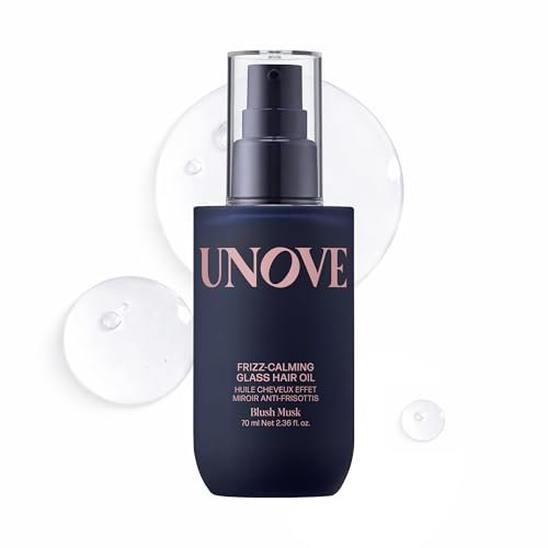 UNOVE Frizz-Calming Glass Hair Oil – Anti-Frizz & Heat Protection up to 455°F for Sleek Shine, 2.36 fl oz Avelisse
