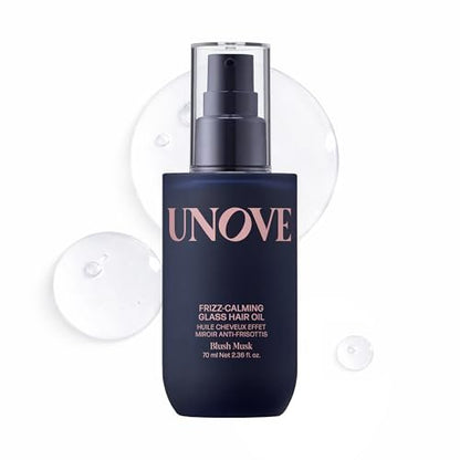 UNOVE Frizz-Calming Glass Hair Oil – Anti-Frizz & Heat Protection up to 455°F for Sleek Shine, 2.36 fl oz Avelisse