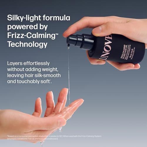 UNOVE Frizz-Calming Glass Hair Oil – Anti-Frizz & Heat Protection up to 455°F for Sleek Shine, 2.36 fl oz Avelisse