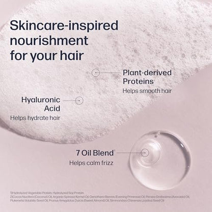 UNOVE Frizz-Calming Sleek Shampoo - Anti-Frizz Hydrating Shampoo for Frizzy Hair, Gentle Cleansing for Softness & Glossy Shine, Humidity-Resistant Frizz Control, Blush Musk, 290 mL Avelisse