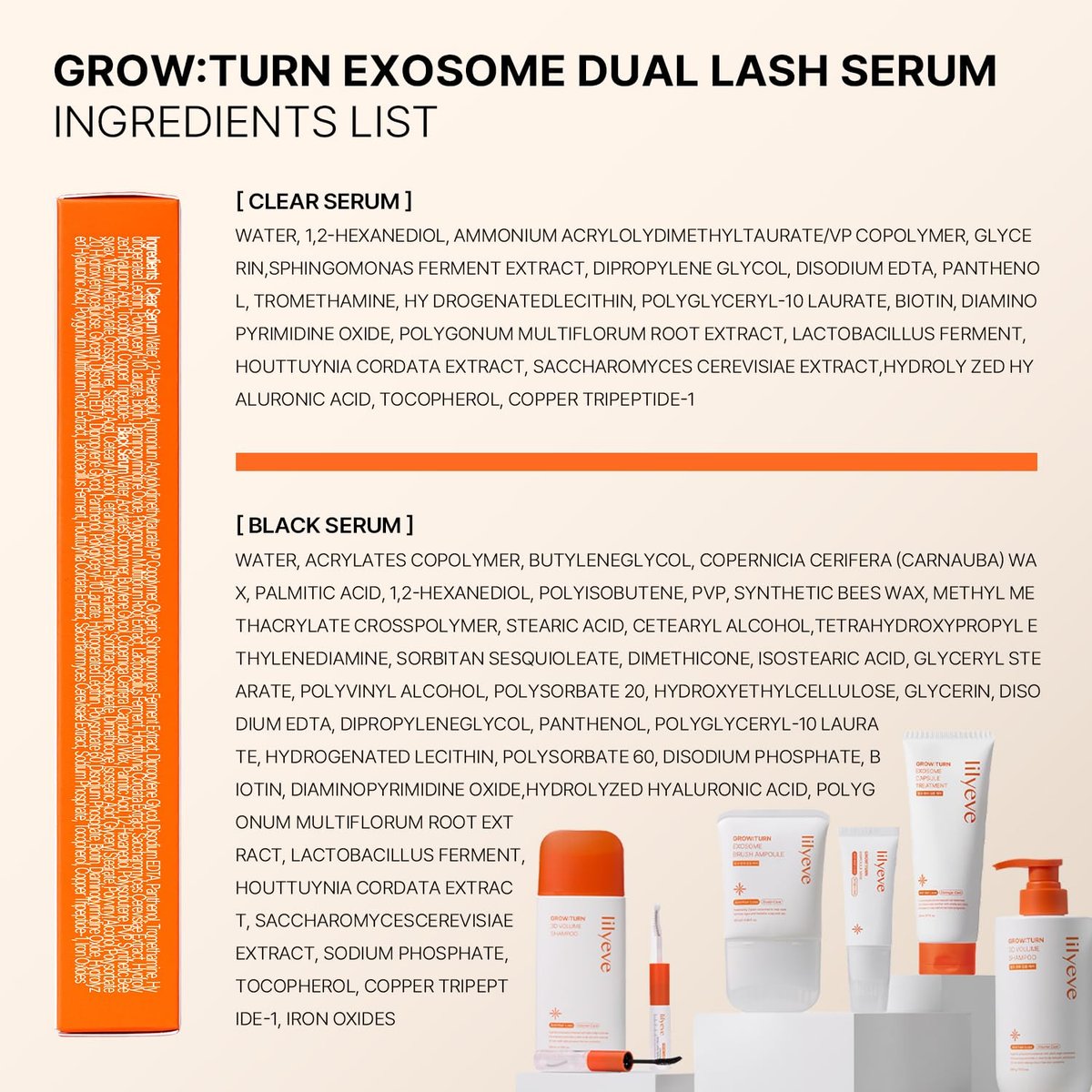 lilyeve GROWTURN Eyelash Growth Serum, Korean Lash Enhancing Serum for Longer Natural Lashes, 2-in-1 Dual Lash Serum for Day & Night Care, Prostaglandin Free with Biotin & Exosome, 0.27 fl. oz. Avelisse
