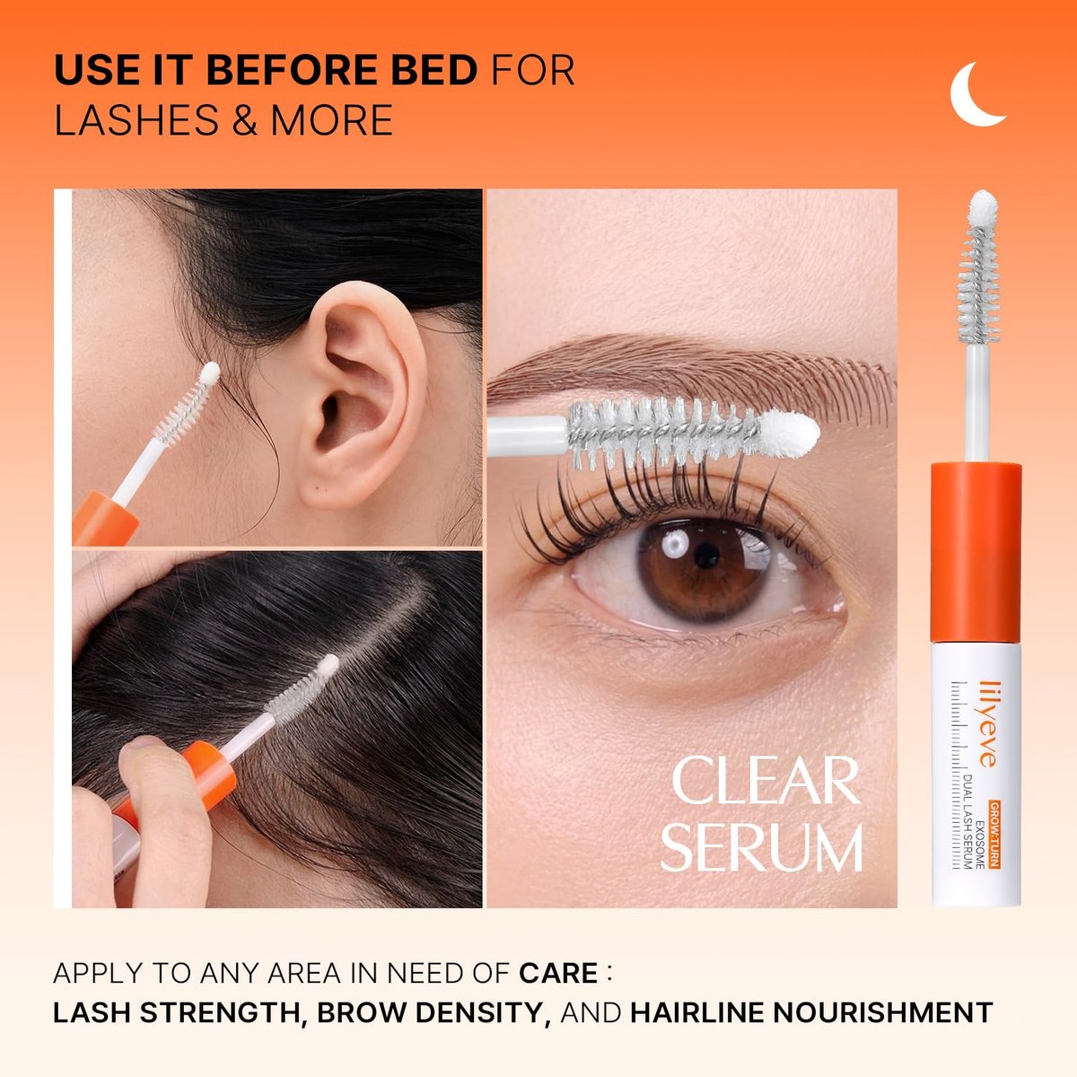 lilyeve GROWTURN Eyelash Growth Serum, Korean Lash Enhancing Serum for Longer Natural Lashes, 2-in-1 Dual Lash Serum for Day & Night Care, Prostaglandin Free with Biotin & Exosome, 0.27 fl. oz. Avelisse