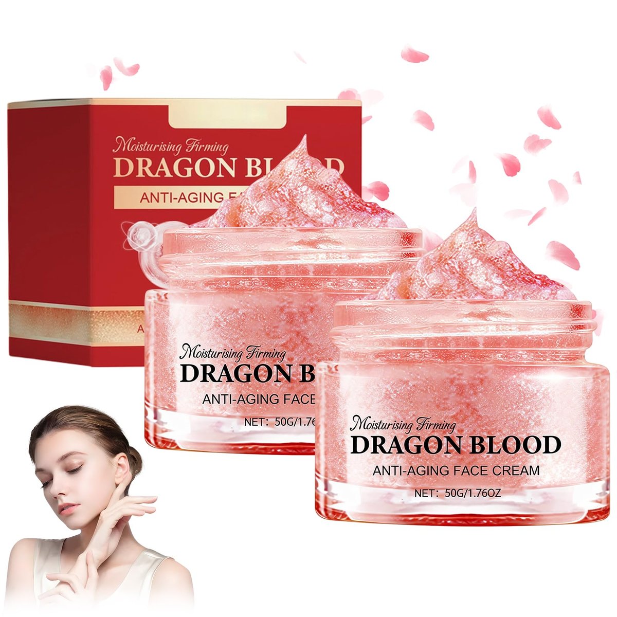 Lucift Dragon Blood Retinol Cream - 2 Pack Anti-Aging Face Moisturizer with Dragon's Blood & Retinol, Firming & Wrinkle Reducing Cream for Women Avelisse