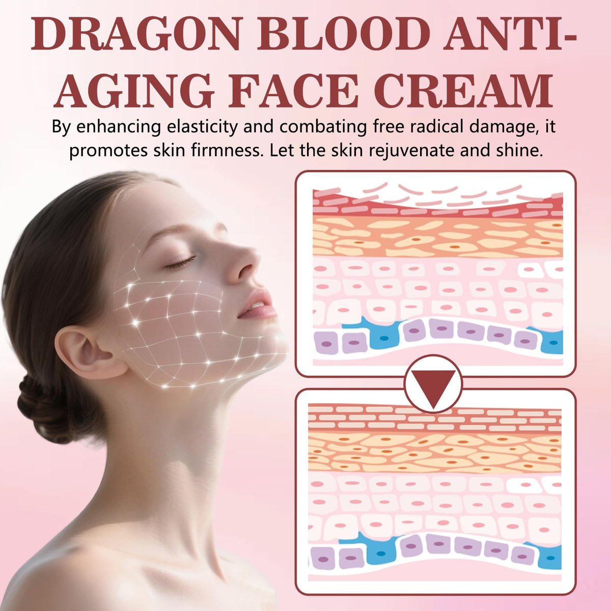 Lucift Dragon Blood Retinol Cream - 2 Pack Anti-Aging Face Moisturizer with Dragon's Blood & Retinol, Firming & Wrinkle Reducing Cream for Women Avelisse