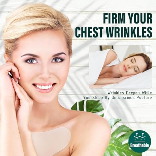 Rinycwa 2 Pcs Chest Wrinkle Patches - Reusable Silicone Décolletage Pads for Side Sleeping, Anti Chest Wrinkles, Overnight Cleavage Smoothing Patches for Neck and Chest Care - görsel 6