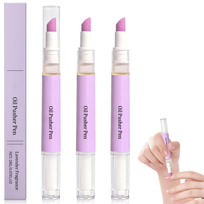 3-Pack 2-in-1 Cuticle Oil Pusher Pen – Ceramic Cuticle Pusher & Moisturizing Oil Pen for Nail Care, Dry Damaged Nails, Hangnails Avelisse