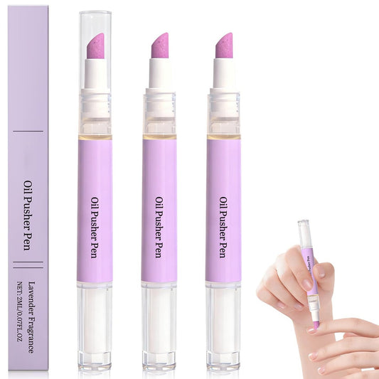 3-Pack 2-in-1 Cuticle Oil Pusher Pen – Ceramic Cuticle Pusher & Moisturizing Oil Pen for Nail Care, Dry Damaged Nails, Hangnails Avelisse