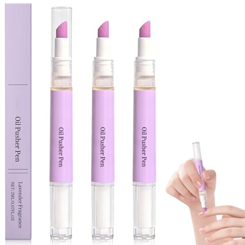 3-Pack 2-in-1 Cuticle Oil Pusher Pen – Ceramic Cuticle Pusher & Moisturizing Oil Pen for Nail Care, Dry Damaged Nails, Hangnails Avelisse