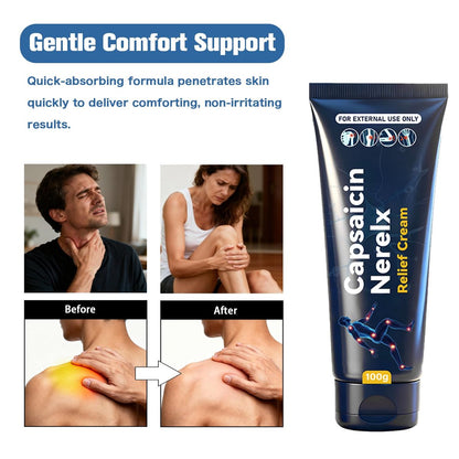 EdenEdges Capsaicin Neuropathy Relief Cream - Targeted Formula with Capsaicin, Arnica, MSM & Menthol for Feet, Hands, Legs & Joints - Fast-Absorbing Daily Support for Muscle & Nerve Discomfort, 100g Avelisse