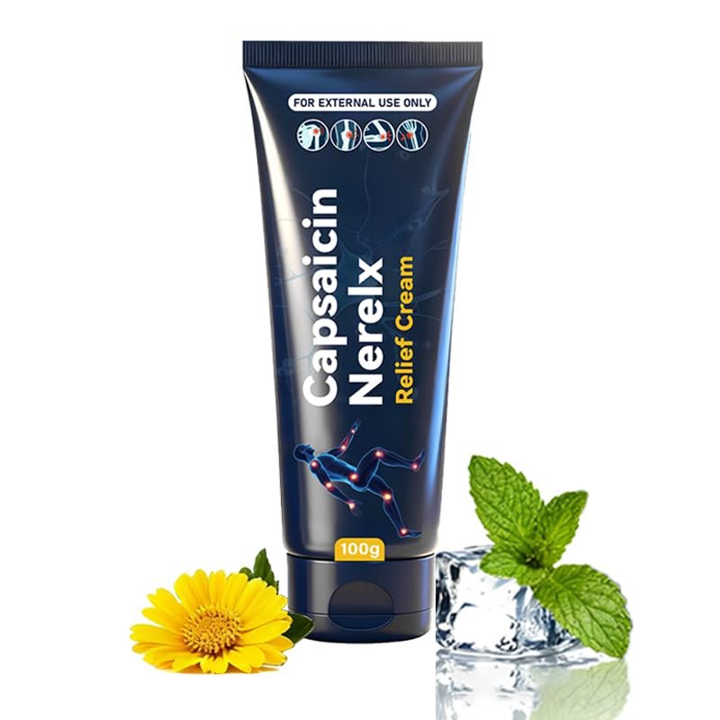 EdenEdges Capsaicin Neuropathy Relief Cream - Targeted Formula with Capsaicin, Arnica, MSM & Menthol for Feet, Hands, Legs & Joints - Fast-Absorbing Daily Support for Muscle & Nerve Discomfort, 100g Avelisse