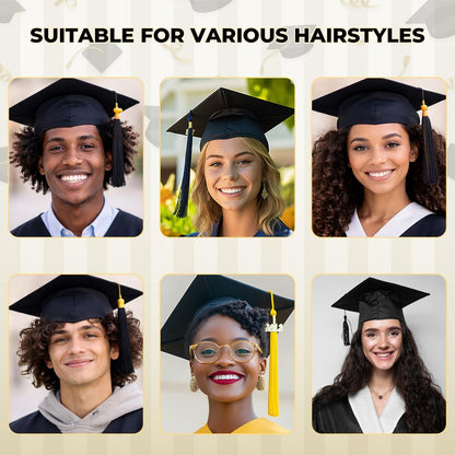 LUFEEMGA Graduation Cap Headband - No-Slip Clear Headband with Teeth for Secure Graduation Hat Fit - Custom Felt Headbands for Photos & Ceremony Avelisse