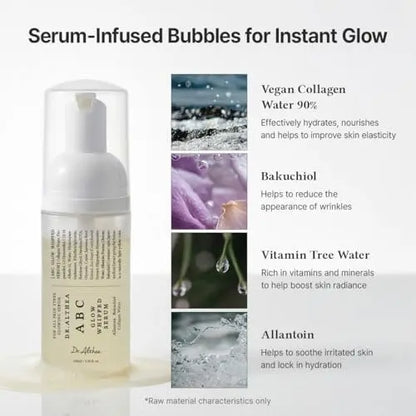 Dr.Althea ABC Glow Whipped Serum | Bubble Toner with Collagen & Vitamin Tea Water | Radiance-Boosting Toner for Instant Hydration & Makeup-Ready Finish | Vegan Korean Skincare, 3.38 Fl Oz Avelisse