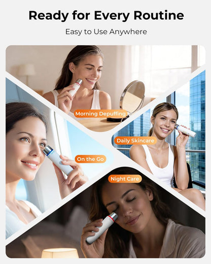 PakWizz Depuffing Wand with Cold and Heat – Eye and Face Depuffer for Puffiness and Dark Circles, Heated Eye Wand and Ice Roller for Face, Portable Facial Massager for Skincare at Home and Travel Avelisse