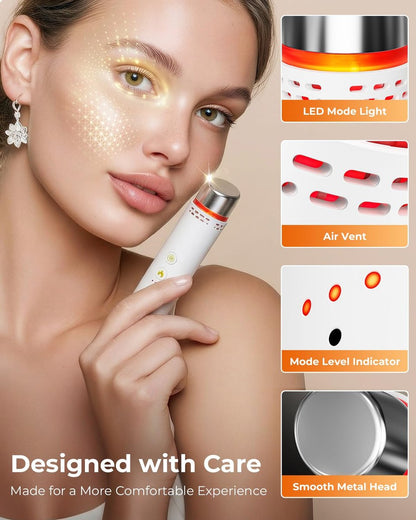 PakWizz Depuffing Wand with Cold and Heat – Eye and Face Depuffer for Puffiness and Dark Circles, Heated Eye Wand and Ice Roller for Face, Portable Facial Massager for Skincare at Home and Travel Avelisse