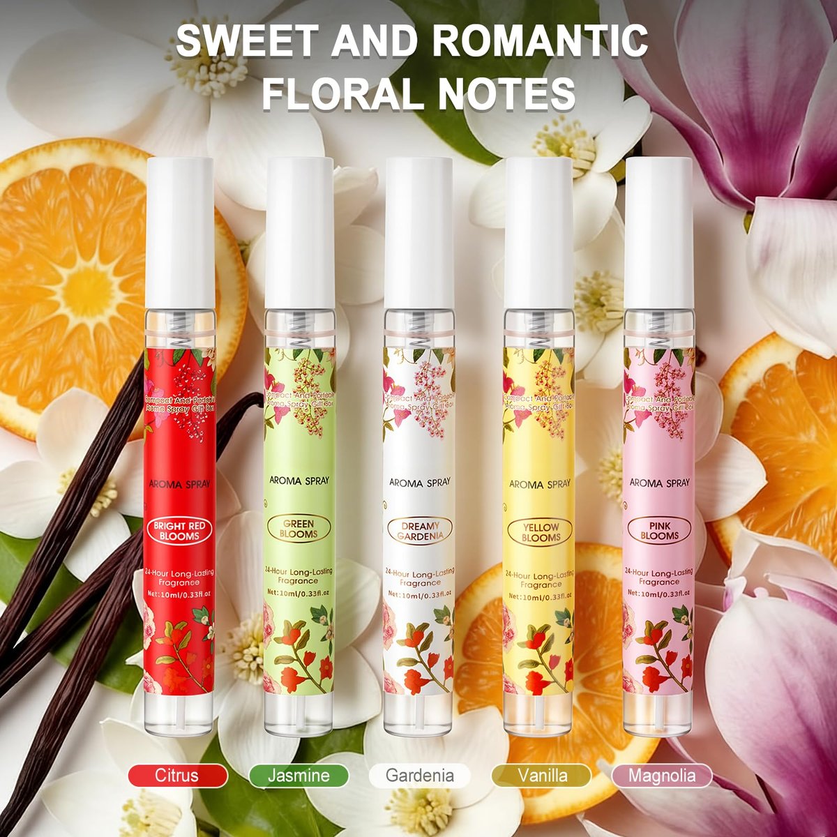 ZKONLY Perfume for Women - 5 Pack Travel Size Fragrance Set, Long Lasting Floral Perfume Spray, Mini Perfume Samples Set for Hair & Body - görsel 3