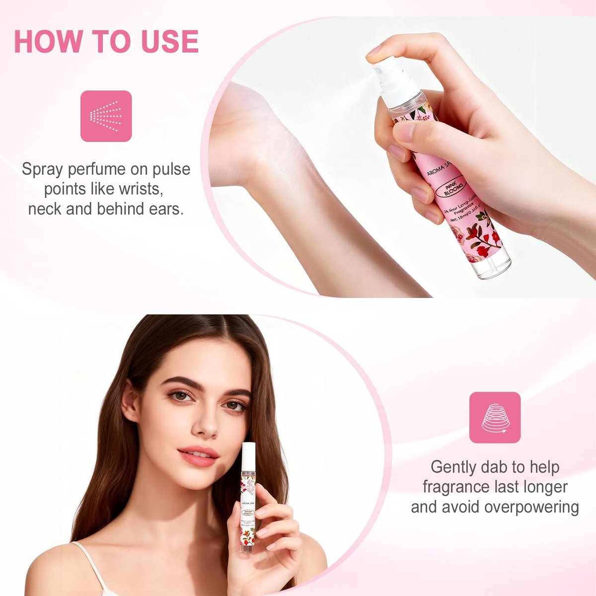 ZKONLY Perfume for Women - 5 Pack Travel Size Fragrance Set, Long Lasting Floral Perfume Spray, Mini Perfume Samples Set for Hair & Body - görsel 11