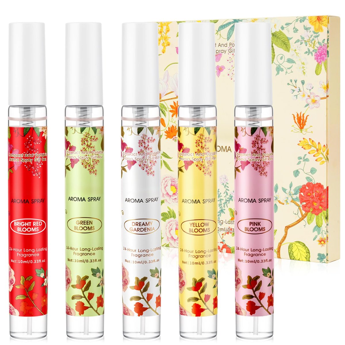 ZKONLY Perfume for Women - 5 Pack Travel Size Fragrance Set, Long Lasting Floral Perfume Spray, Mini Perfume Samples Set for Hair & Body - görsel 1