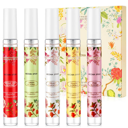 ZKONLY Perfume for Women - 5 Pack Travel Size Fragrance Set, Long Lasting Floral Perfume Spray, Mini Perfume Samples Set for Hair & Body