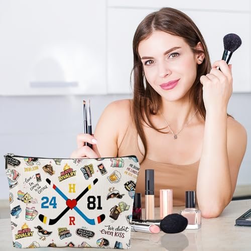 Byqone Heated Rivalry Makeup Bag for Women - Colorful Canvas Cosmetic Bag Gift for Her - görsel 8