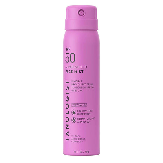 Tanologist SPF 50 Super Shield Face Mist – Broad Spectrum Sunscreen Mist for Face, 2.5 fl oz Avelisse