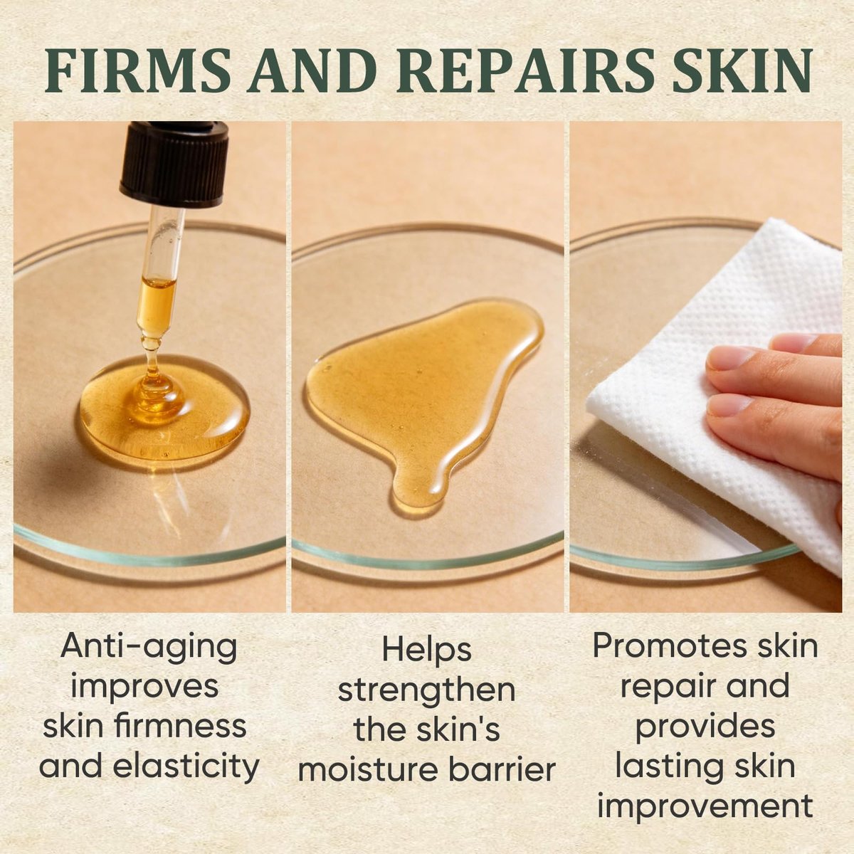 Retinol Golden Micro Peptide Tallow Serum – Tallow-Based Facial Essence with Peptides, Daily Skin Conditioning & Moisture Support, 100ml/3.38 FL OZ Avelisse