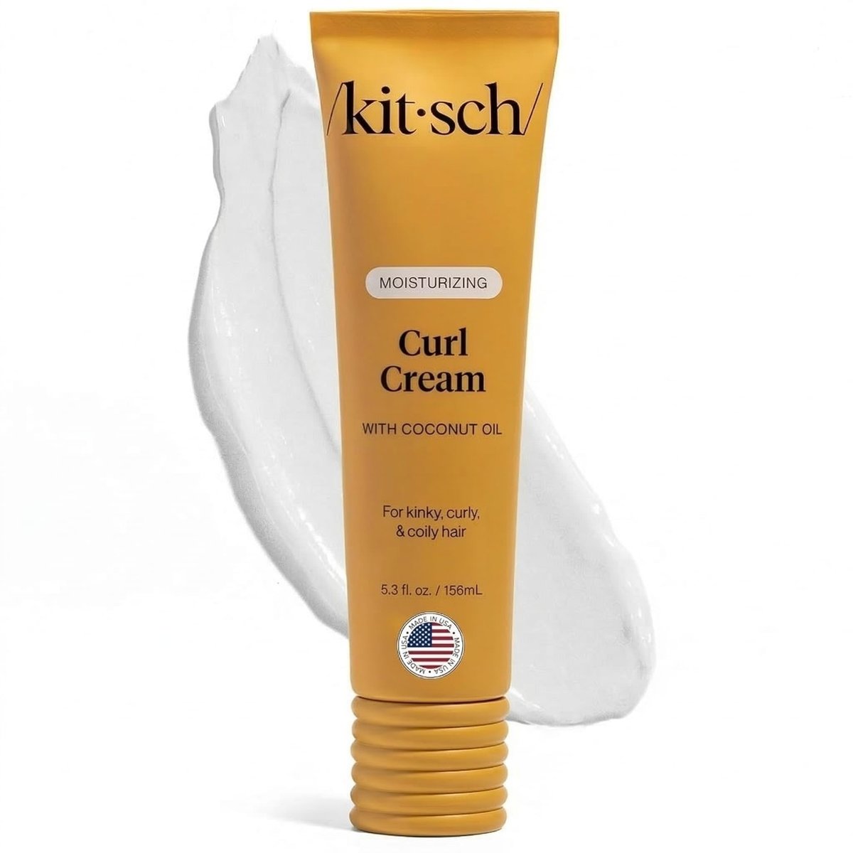 Kitsch Moisturizing Curl Cream for Curly Hair – Lightweight Hydrating Curling Cream for Men & Women, Defines Curls, Controls Frizz, Boosts Shine – 5.3 oz Avelisse