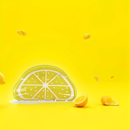2-Pack Orange Lemon-Shaped Non-Slip Hair Claws - Medium 3" Cute Fruit Print Hair Clips for Women & Girls
