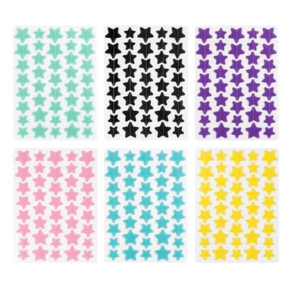 Shivrise Star Pimple Patches - 240 Counts, Star Shape Hydrocolloid Acne Patches for Face, Cover Blemishes & Zits, 3 Sizes & 6 Colors