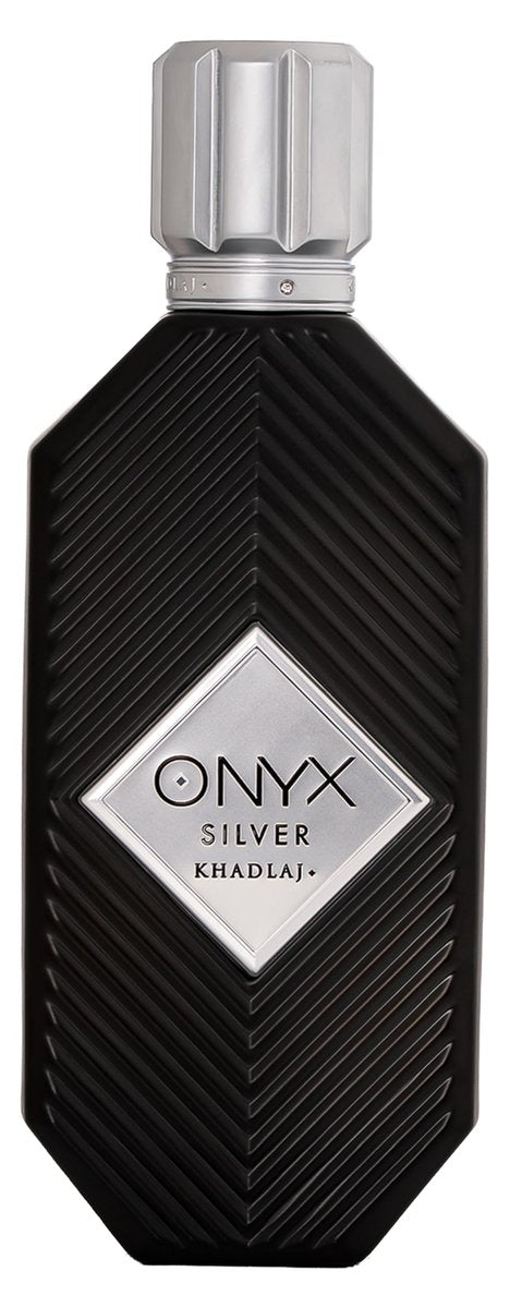 Khadlaj Onyx Silver – Fresh Spicy Woody Amber Eau de Parfum for Men – 3.4 oz (100ml) Long-Lasting Avelisse