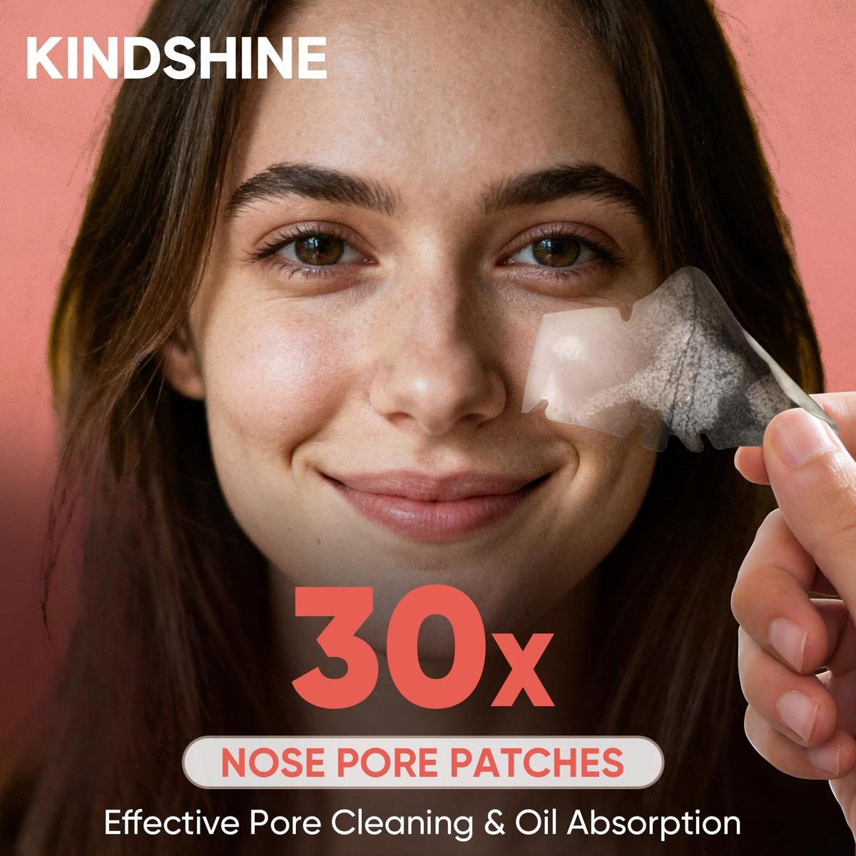Kindshine 30 Pcs Nose Pimple Patches, Medical-Grade Hydrocolloid Pore Strips with Salicylic Acid, Centella Asiatica & Tea Tree Oil for Oil Control & Pore Refining - Overnight Nose Strips - görsel 15