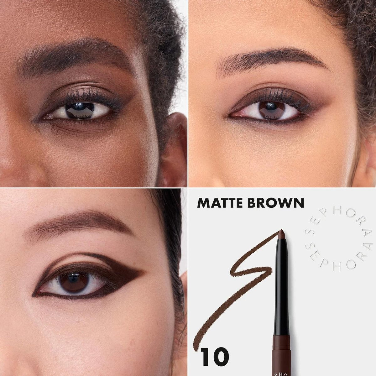 SEPHORA Collection Waterproof 12H Retractable Eyeliner - 10 Matte Brown Avelisse