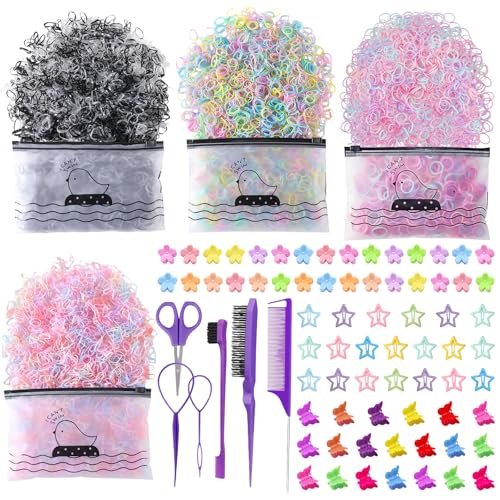 2076-Piece Hair Accessories Set for Girls: Ponytail Holders, Toddler Hair Ties, Mini Hair Clips & Rubber Bands - görsel 2