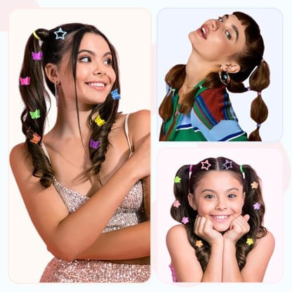 2076-Piece Hair Accessories Set for Girls: Ponytail Holders, Toddler Hair Ties, Mini Hair Clips & Rubber Bands