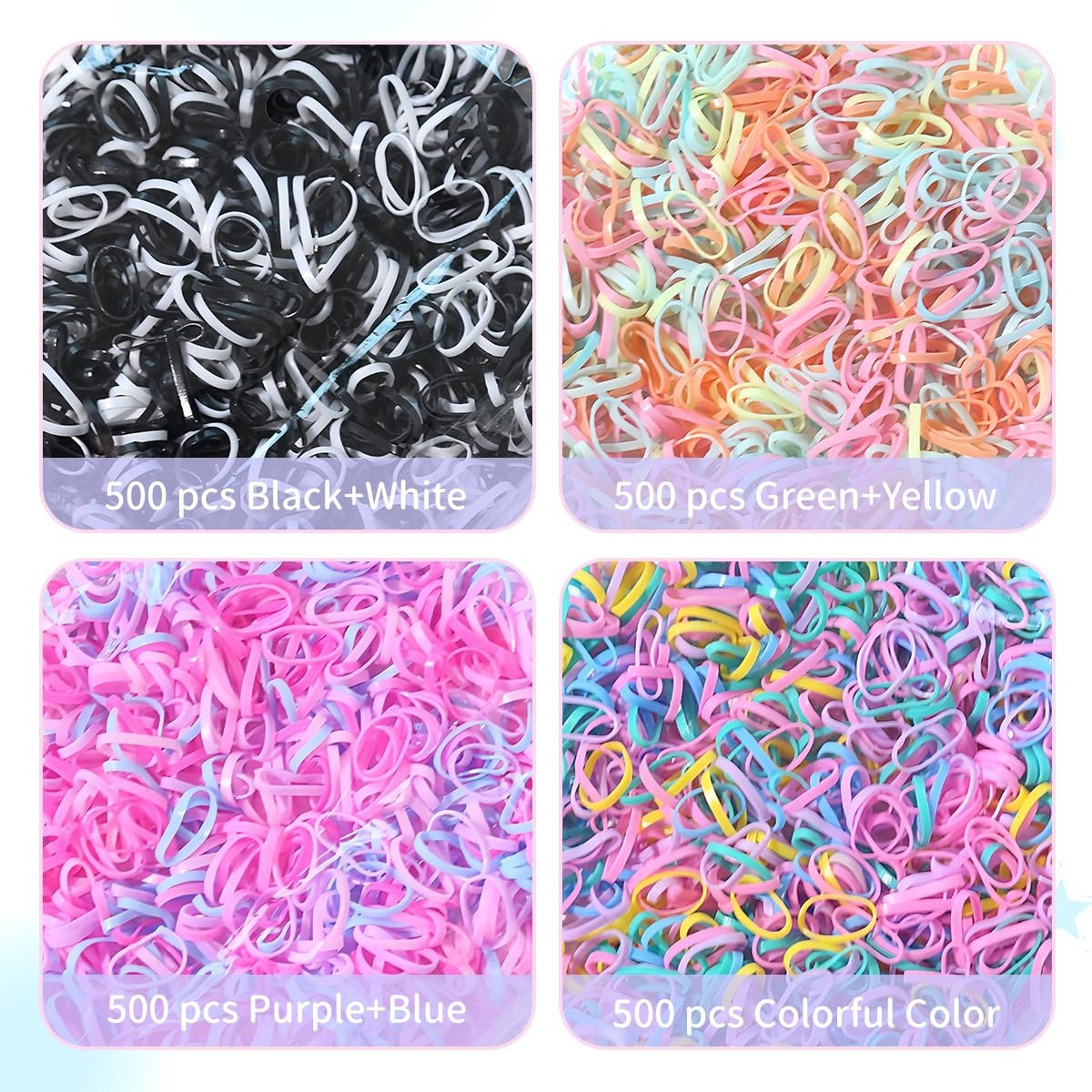 2076-Piece Hair Accessories Set for Girls: Ponytail Holders, Toddler Hair Ties, Mini Hair Clips & Rubber Bands - görsel 9