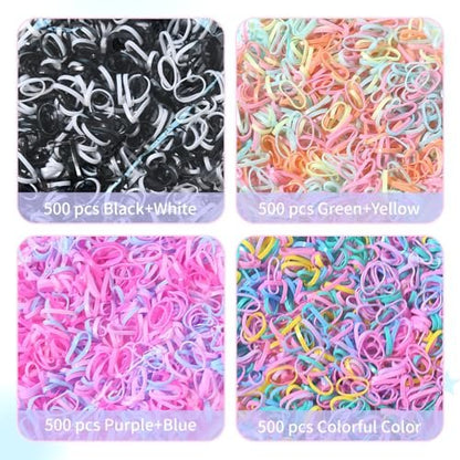 2076-Piece Hair Accessories Set for Girls: Ponytail Holders, Toddler Hair Ties, Mini Hair Clips & Rubber Bands