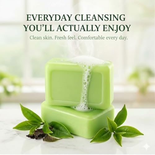 2 Pack Tea Tree Soap - Antifungal Soap for Men & Women, Tea Tree Oil Soap Bar for Foot & Body, Plant-Based Exfoliating & Non-Drying, Includes Foaming Net (4 oz Each) - görsel 16
