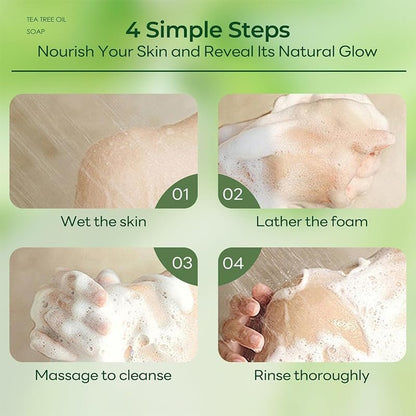 3PCS Tea Tree Soap Bar - Natural Relief Soap – Versatile Use: Suitable for both foot and body care, making it a – Image 10