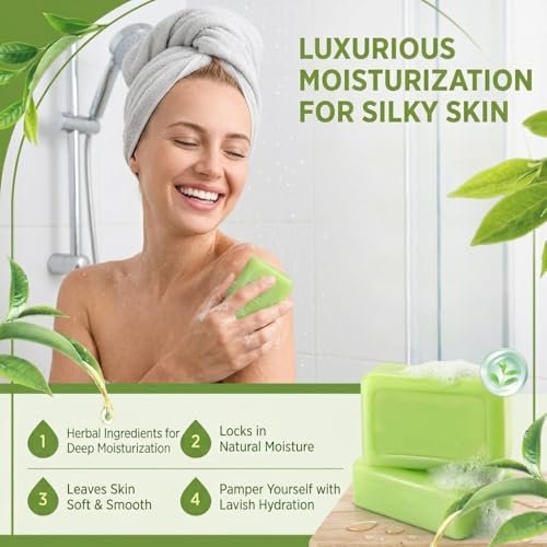 3PCS Tea Tree Soap Bar - Natural Relief Soap – Infused with Tea Tree Oil: Naturally cleansing and soothing, tea – Image 7