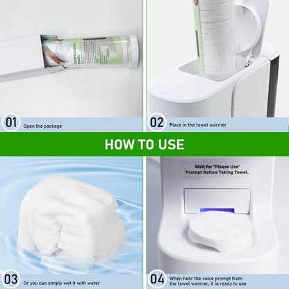 LiveFull Towel Refills for Hot Face Towel Heater Machine – 180 Disposable Compressed Face Towels (9 Buckets, 20 Per Bucket) Avelisse