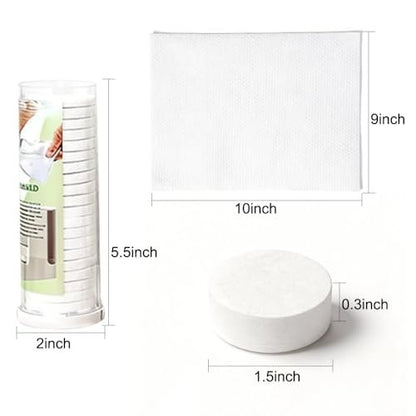 LiveFull Towel Refills for Hot Face Towel Heater Machine – 180 Disposable Compressed Face Towels (9 Buckets, 20 Per Bucket) Avelisse