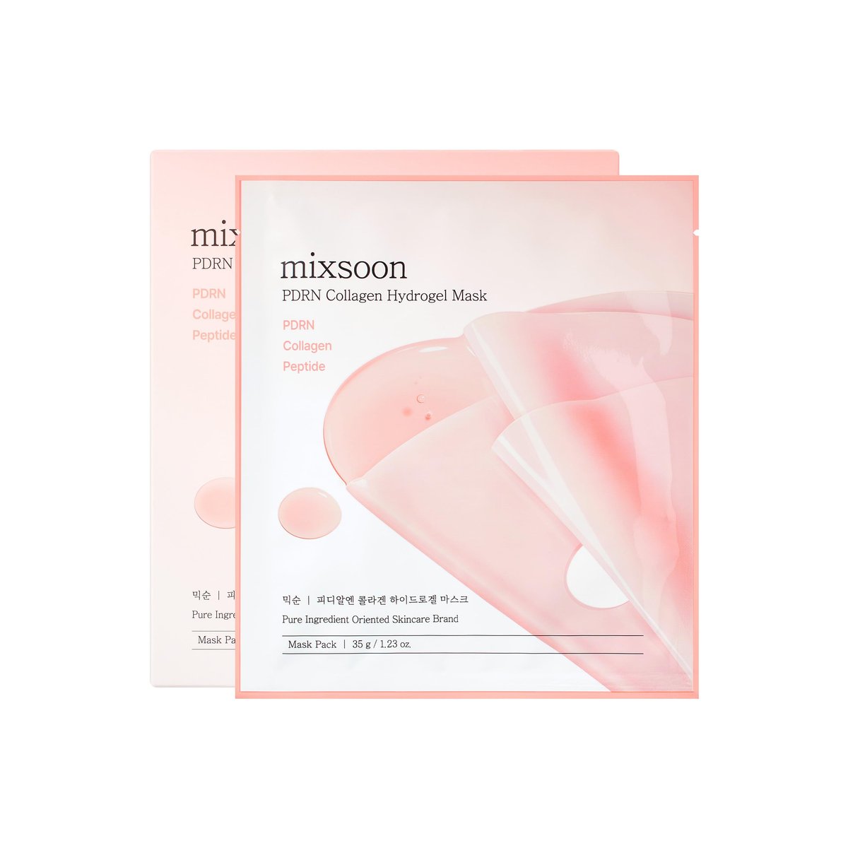 mixsoon PDRN Collagen Hydrogel Face Mask - Deeply Hydrating & Firming Mask, 5 Pack for Elasticity & Glass Skin Avelisse