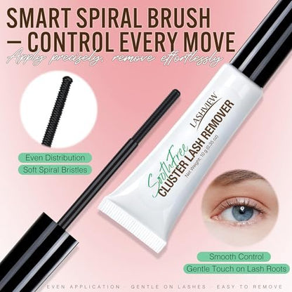 LASHVIEW Cluster Lash Glue & Remover Kit – Super Strong Hold 4+ Weeks, Waterproof, Easy DIY Removal Avelisse