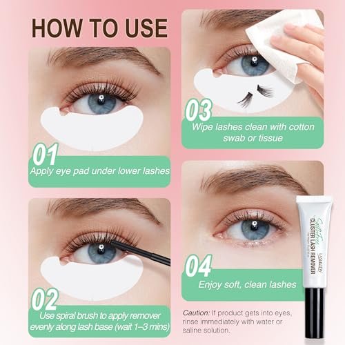 LASHVIEW Cluster Lash Glue & Remover Kit – Super Strong Hold 4+ Weeks, Waterproof, Easy DIY Removal Avelisse
