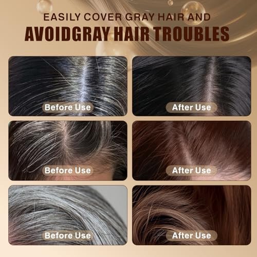 3-Pack Hair Color Stick: 2-in-1 Comb & Dye for Gray Hair Coverage – Dark Brown, Black, Coffee Brown – Waterproof & Sweat-Proof Avelisse