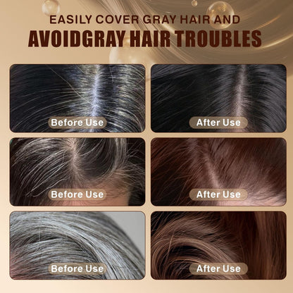 3-Pack Hair Color Stick: 2-in-1 Comb & Dye for Gray Hair Coverage – Dark Brown, Black, Coffee Brown – Waterproof & Sweat-Proof Avelisse