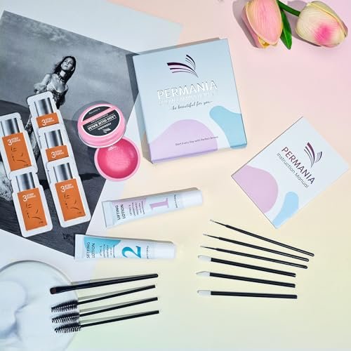 PERMANIA Brow Lamination Kit – Tube Design Instant Perm for Fuller, Thicker Eyebrows – Salon Results Lasting 4 Weeks (Includes Glue Balm) Avelisse