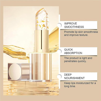 Color Changing Lipstick, Gold Crystal pH Lip Gloss – 24HR Transferproof & Moisturizing, Long-Lasting Glossy Finish, 2 Count Avelisse