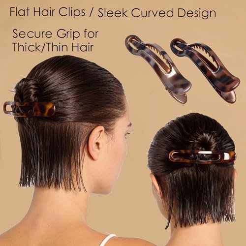 8 Count Hair Clips for Women - Large & Small Matte Tortoiseshell Hair Claws for Thin, Thick, Curly Hair - Strong Hold Nonslip Hair Clips for Girls | Ideal Gifts Avelisse