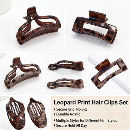 8 Count Hair Clips for Women - Large & Small Matte Tortoiseshell Hair Claws for Thin, Thick, Curly Hair - Strong Hold Nonslip Hair Clips for Girls | Ideal Gifts Avelisse