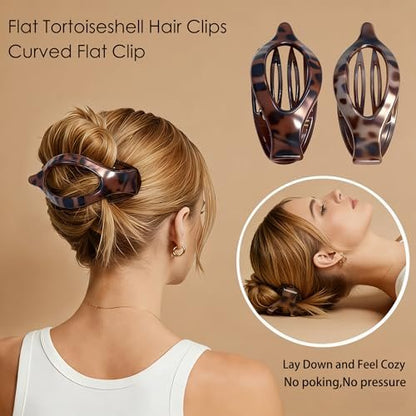 8 Count Hair Clips for Women - Large & Small Matte Tortoiseshell Hair Claws for Thin, Thick, Curly Hair - Strong Hold Nonslip Hair Clips for Girls | Ideal Gifts Avelisse